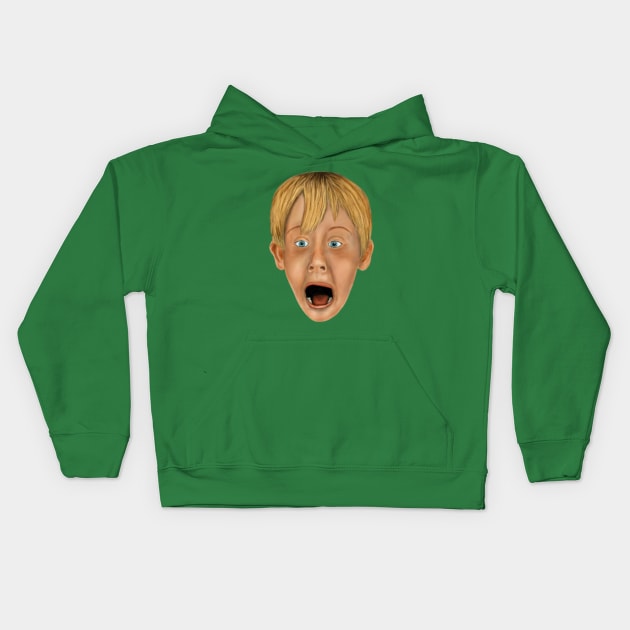 Kevin McCallister Face Kids Hoodie by MovieFunTime